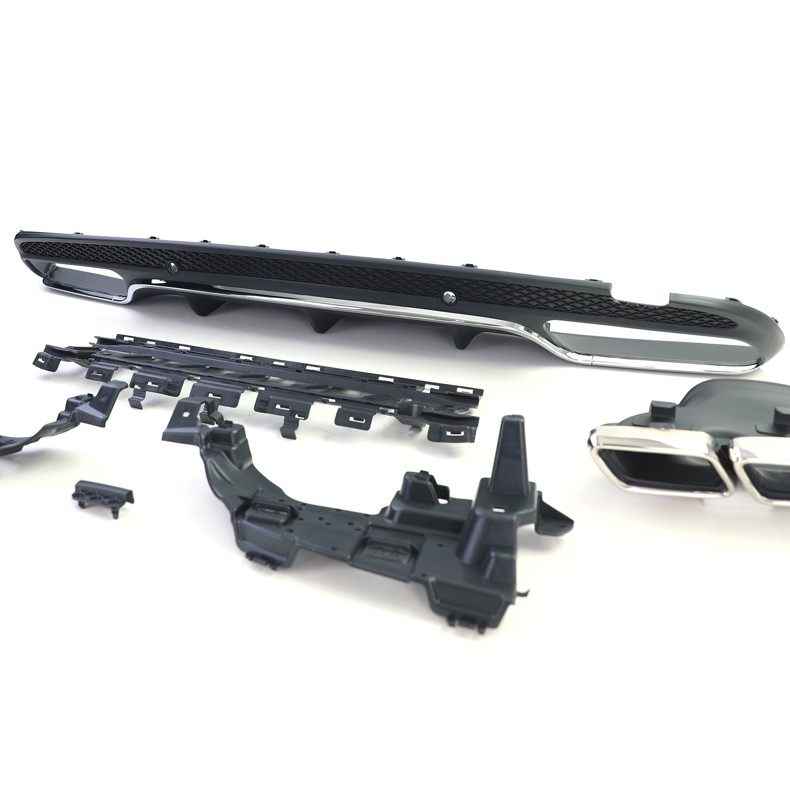 Achterbumper diffuser geschikt voor Mercedes C W205 S205 Sedan 2014-2018