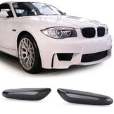 Zijkant knipperlichten - BMW 1-serie E81 E87 E82 E88 2004-2012 - getint zwart