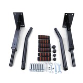 Optrekstang - wandmontage - 94x18x52 cm - zwart oranje