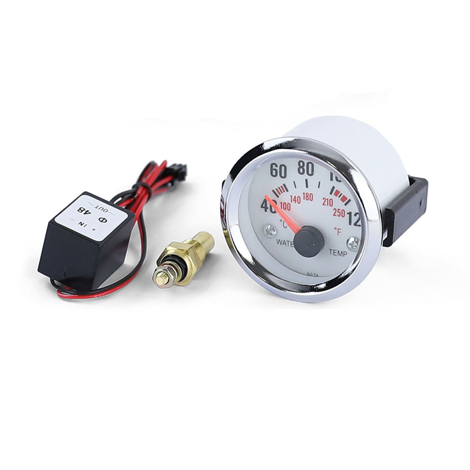 Watertemperatuurmeter - plasma verlichting - 12 volt - 94 mm