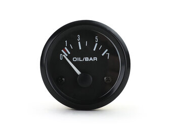 Oliedrukmeter - 12 volt printplaatspanning - 94 mm - zwart