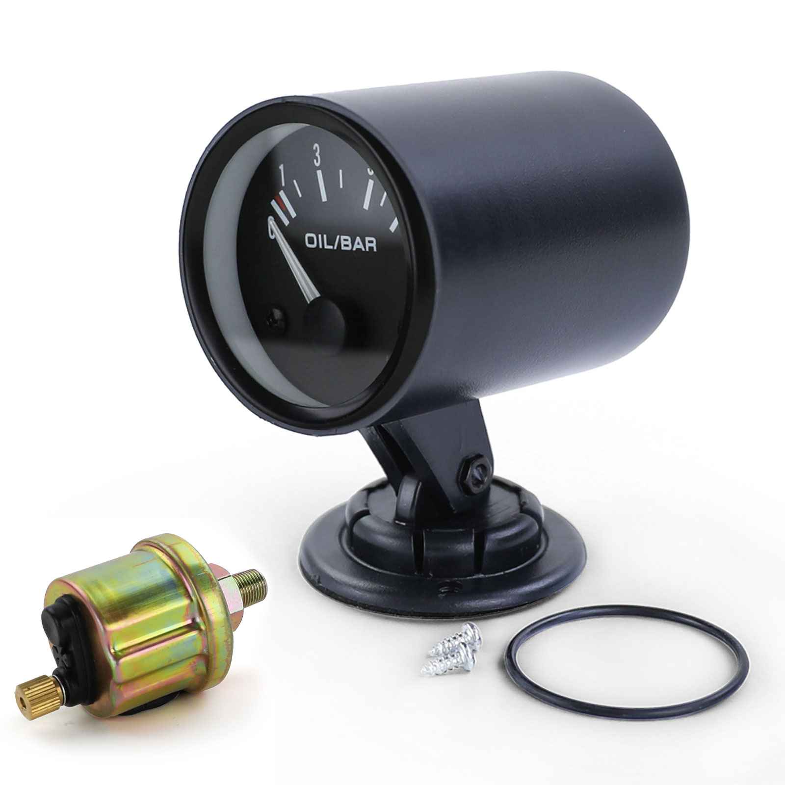 Oliedrukmeter - 12 volt printplaatspanning - 94 mm - zwart