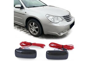Zijkant knipperlichten - Chrysler Sebring JS 06-10 / Town & Country-type 08-15 - gerookt zwart
