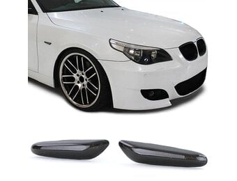 Zijkant knipperlichten - BMW 5-serie E60 E61 X1 E84 X3 E83 - gerookt zwart