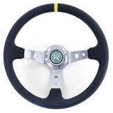 Autostuur - racestuur - echt leer - ø 350 mm - zwart