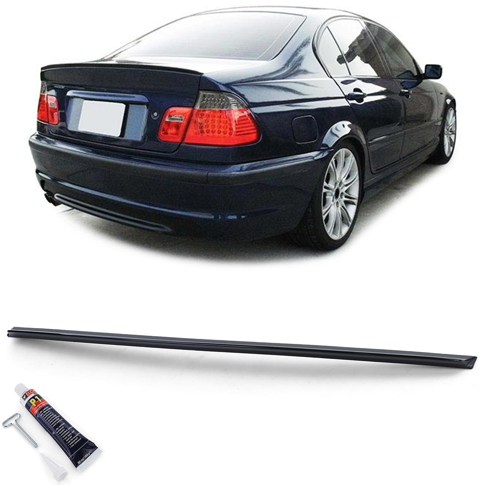 Spoiler - achterspoiler lip - voor BMW 3 Serie E46 sedan 1998-05