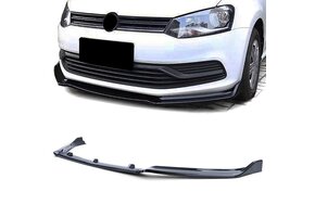 Spoiler - voorspoiler lip - voor VW Polo 5 6C 2014-2017 - glanzend zwart