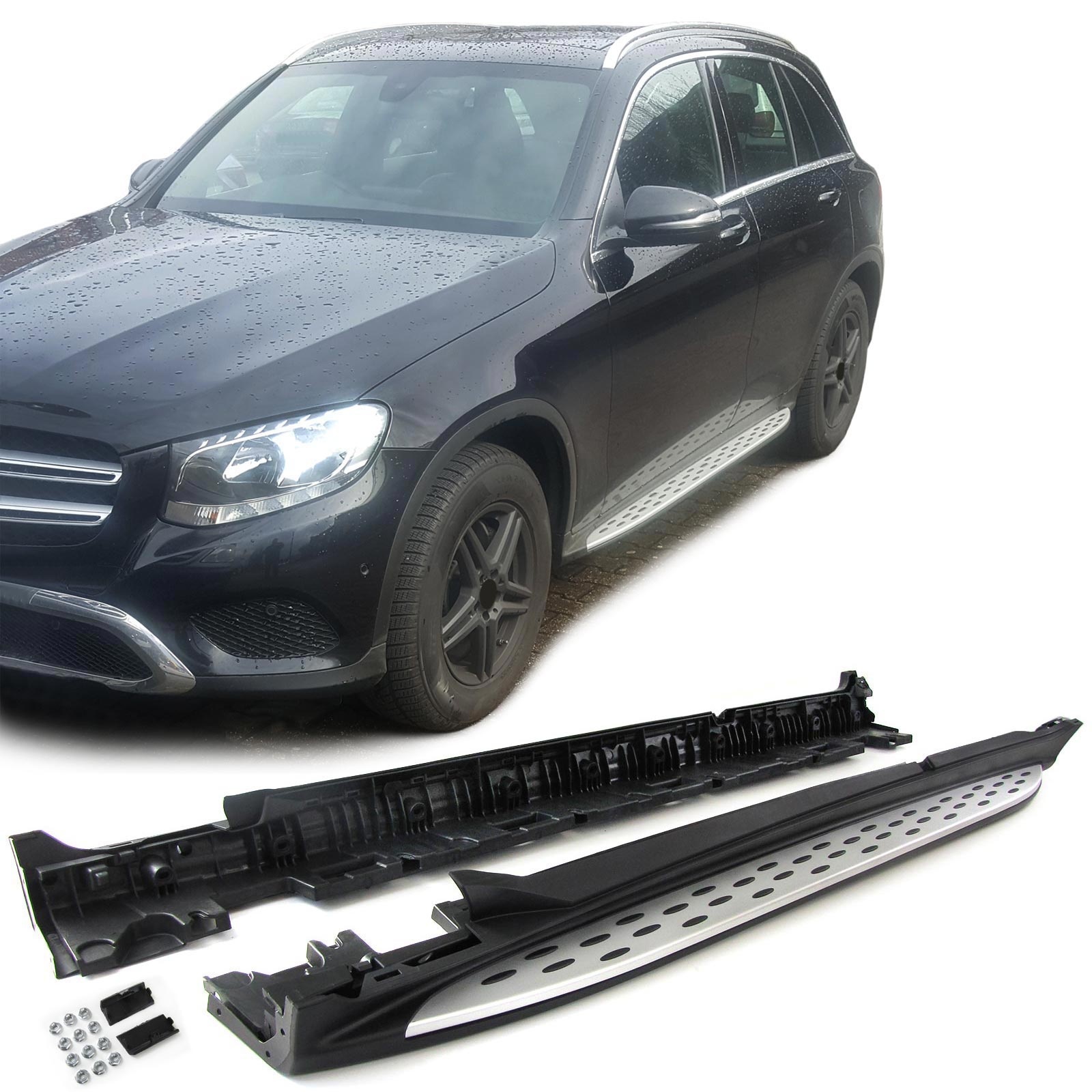 Treeplanken - voor Mercedes GLC X253 2015 - met antislipnoppen