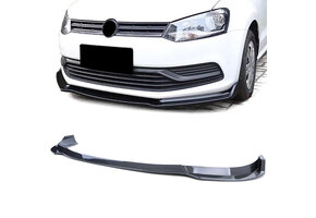 Spoiler - voorspoiler lip geschikt voor VW Polo V 6R 2009-2014 - carbon look