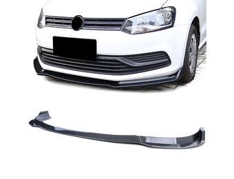 Spoiler - voorspoiler lip - voor VW Polo V 6R 2009-2014 - carbon look