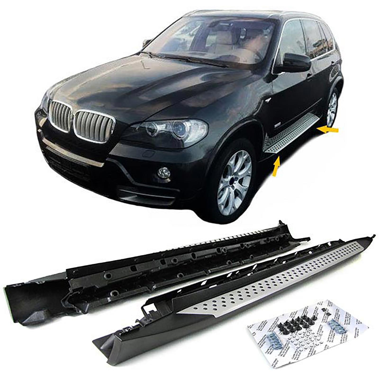 Treeplanken - geschikt voor BMW X5 E70 2006-2013 - met antislipnoppen