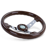 Autostuur - racestuur - houtlook - ø 350 mm - bruin