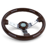 Autostuur - racestuur - houtlook - ø 350 mm - bruin