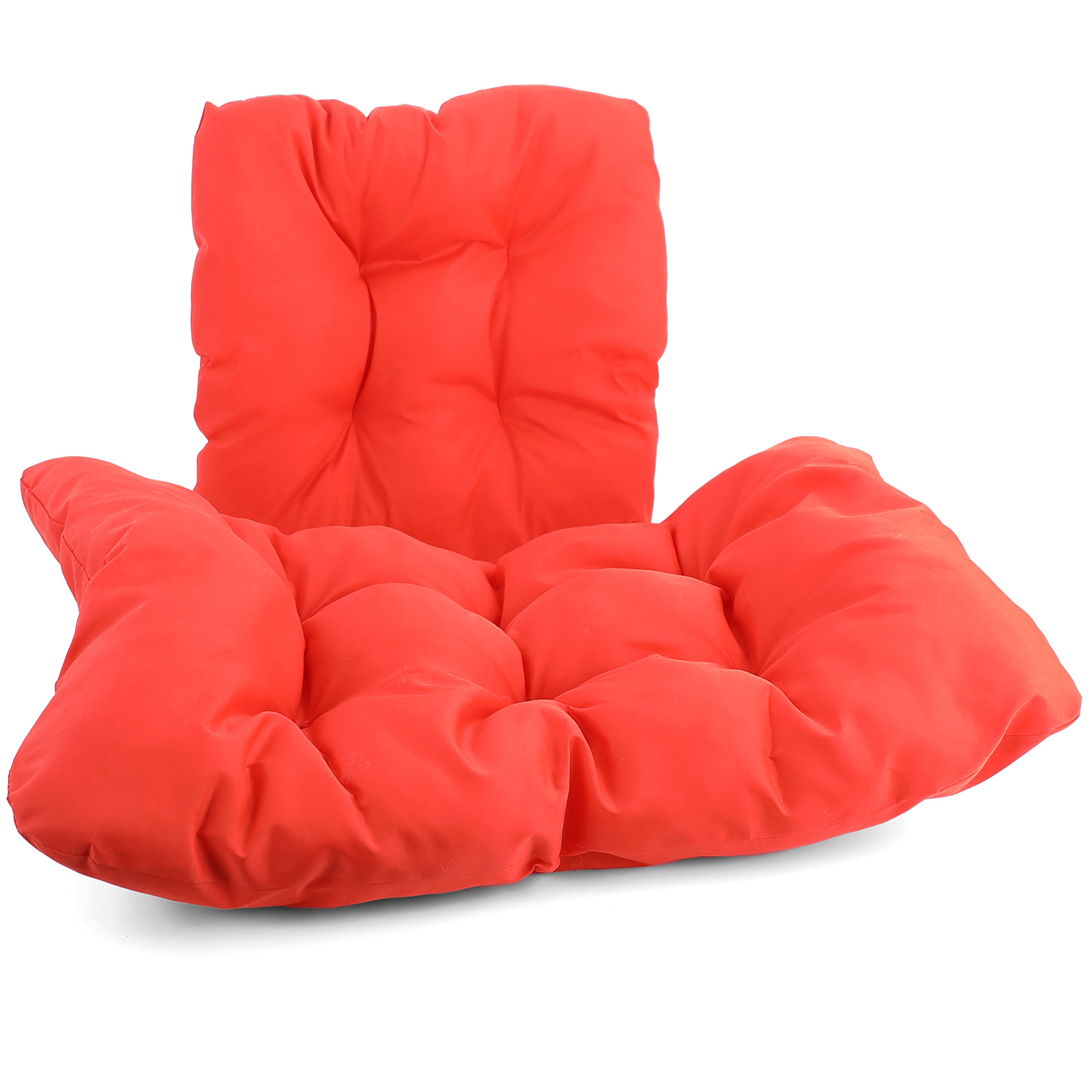 Hangstoel - ei stoel - 90x117x60 cm - met kussen - grijs oranje