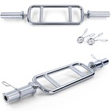 Halterstang - bicep en triceps trainer - 88,5 cm - chroom
