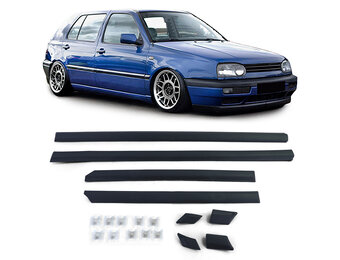 Stootlijsten - voor VW Golf 3 1991-1997 Sedan - 8-delig - zwart
