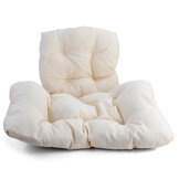 Hangstoel - ei stoel - 90x117x60 cm - met kussen - bruin beige