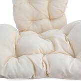 Hangstoel - ei stoel - 90x117x60 cm - met kussen - bruin beige
