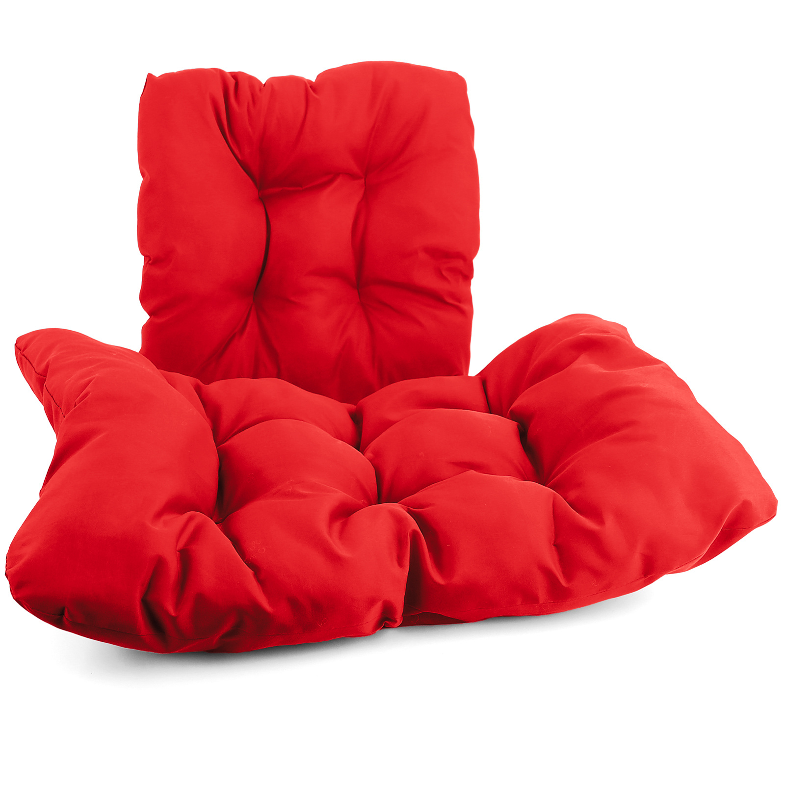 Hangstoel - ei stoel - 90x117x60 cm - met kussen - grijs rood