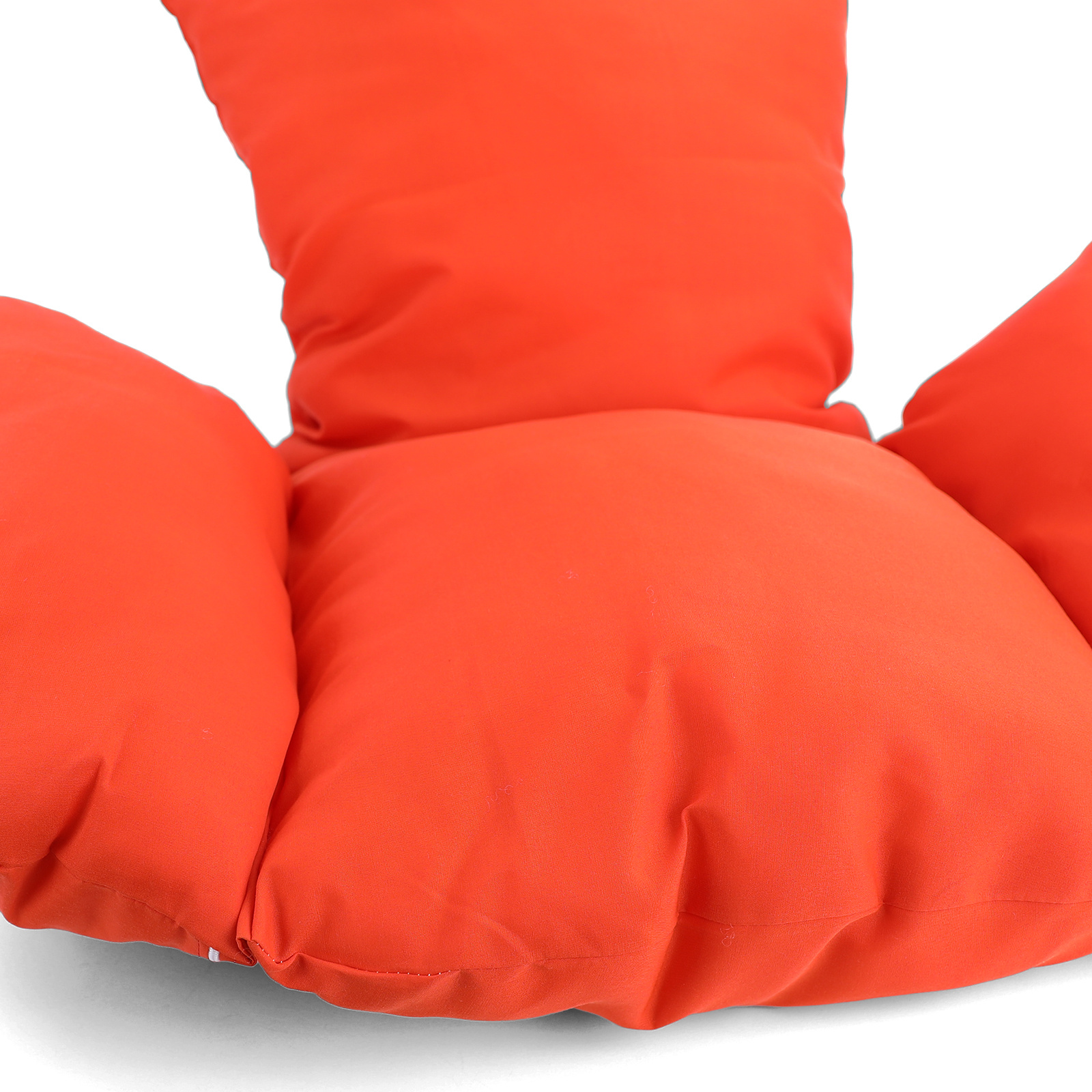 Hangstoel - zwart - 120x106x70 cm - met kussen - oranje