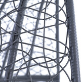 Hangstoel - 90x117x60 cm - met kussen - grijs lichtbruin