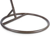 Hangstoel - ei stoel - 95x110x65 cm - met kussen - bruin rood