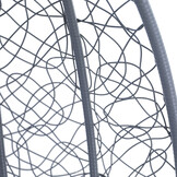 Hangstoel - grijs - 120x106x70 cm - met kussen - rood