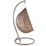 Hangstoel - bruin - 120x106x70 cm - met kussen - beige