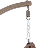 Hangstoel - bruin - 120x106x70 cm - met kussen - beige