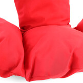 Hangstoel - ei stoel - 95x110x65 cm - met kussen - zwart rood