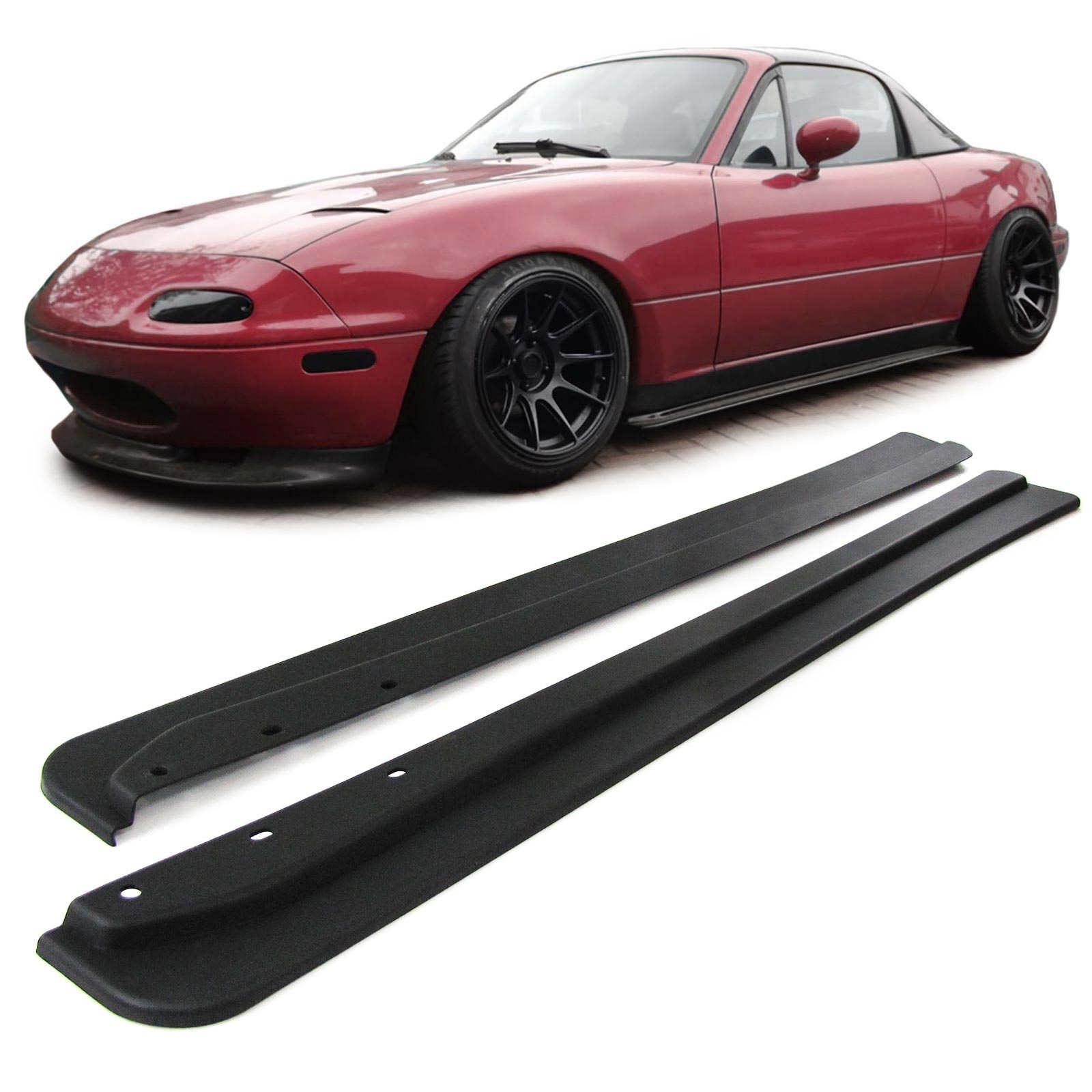 Sideskirts - voor Mazda MX5 type-NA 1989-1998 - zwart
