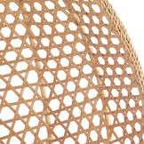 Hangstoel - bruin beige - 106x120x70 cm - met rode kussen