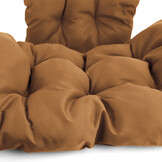 Hangstoel - 90x117x60 cm - met kussen - lichtbruin bruin
