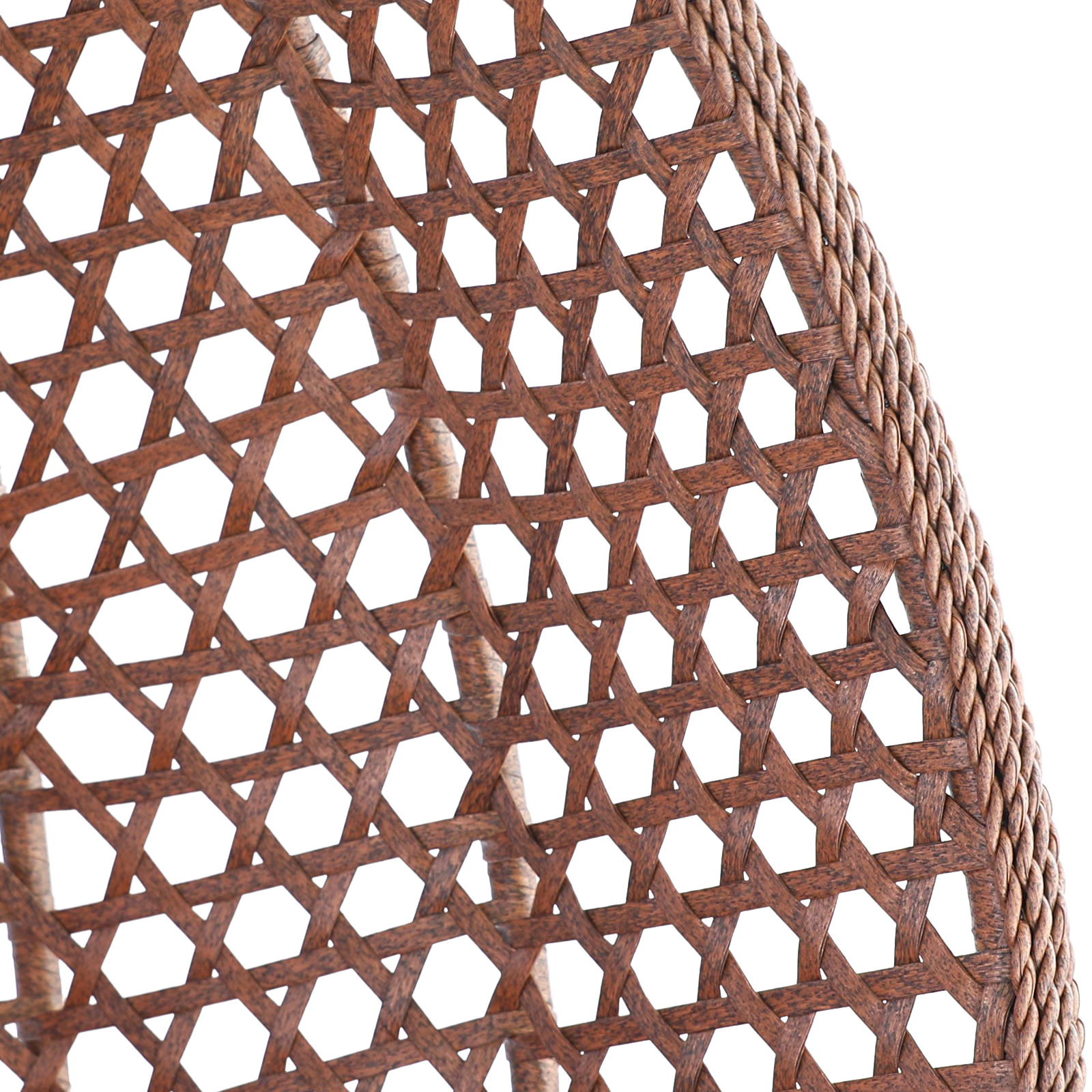 Hangstoel - bruin - 95x106x65 cm - met kussen - beige