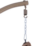 Hangstoel - bruin - 95x106x65 cm - met kussen - beige