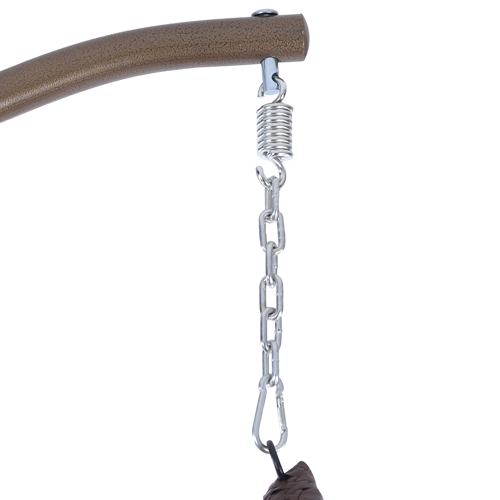 Hangstoel - ei stoel - 95x110x65 cm - met kussen - bruin beige