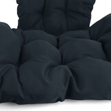 Hangstoel - 90x117x60 cm - met kussen - grijs donkergrijs