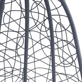 Hangstoel - 90x117x60 cm - met kussen - grijs donkergrijs