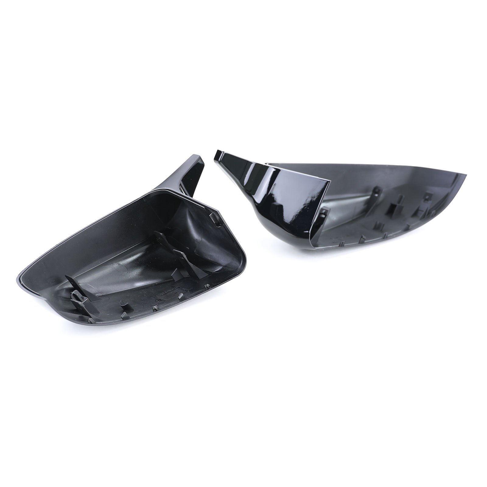 Spiegelkappen - voor BMW X5 X6 type-E70 E71 - zwart glanzend