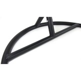 Hangstoel - zwart - 112x95x60 cm - met kussen - beige