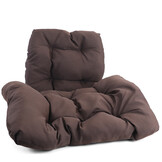 Hangstoel - bruin - 90x117x60 cm - met donkerbruine kussen
