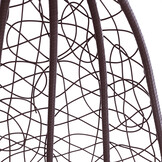 Hangstoel - bruin - 90x117x60 cm - met donkerbruine kussen