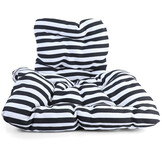 Hangstoel - grijs - 90x117x60 cm - met gestreept kussen