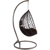 Hangstoel - 95x110x65 cm - met kussen - bruin donkerbruin