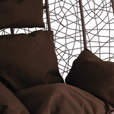 Hangstoel - 95x110x65 cm - met kussen - bruin donkerbruin