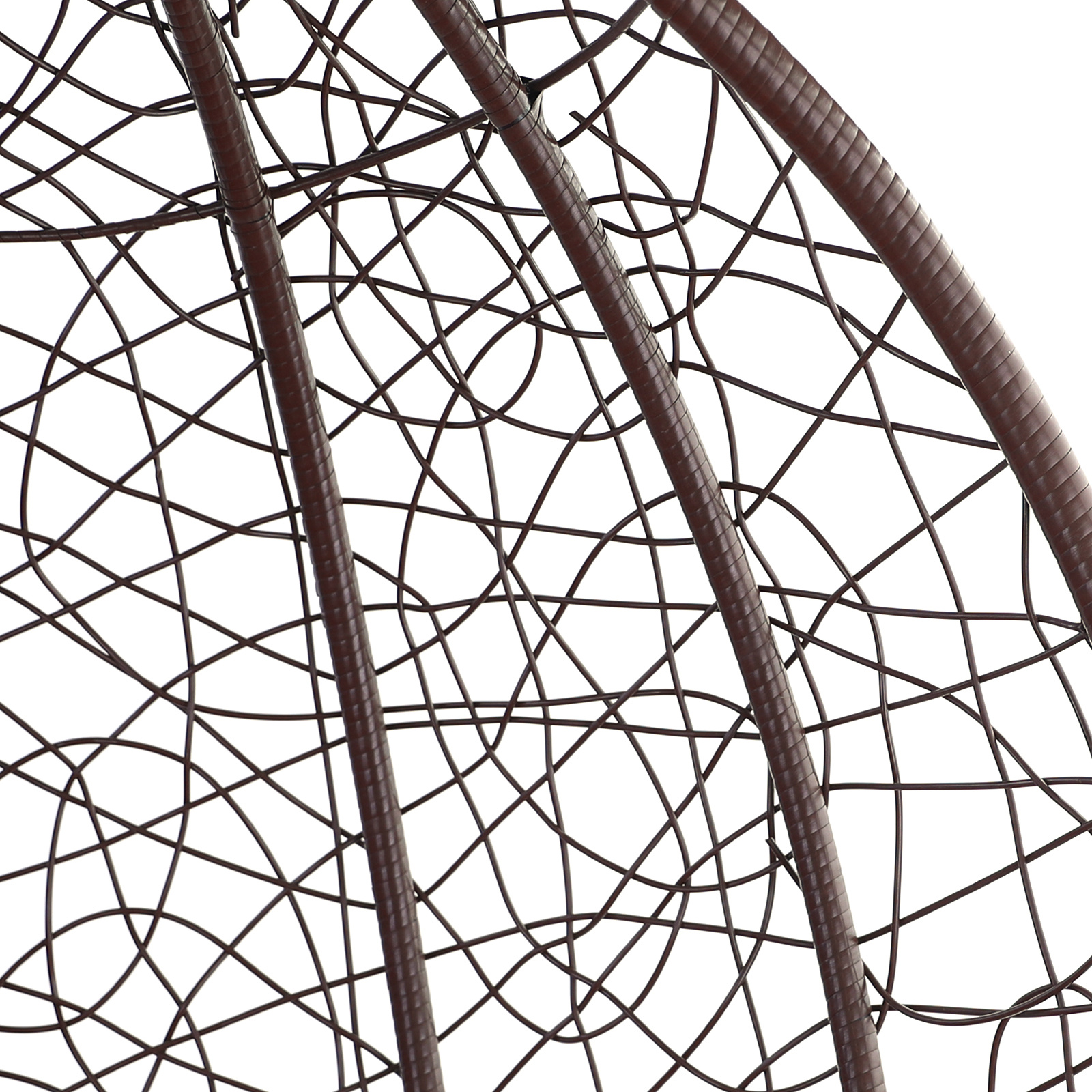 Hangstoel - 95x110x65 cm - met kussen - bruin donkerbruin