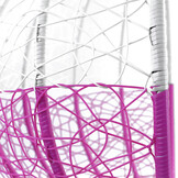 Hangstoel - ei stoel - 95x110x65 cm - met kussen - roze wit