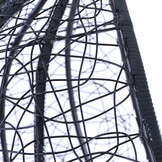 Hangstoel - 95x110x65 cm - met kussen - zwart sunsetstijl