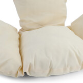 Hangstoel - zwart - 120x106x70 cm - met kussen - beige