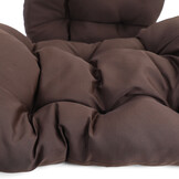 Hangstoel - 90x117x60 cm - met kussen - grijs donkerbruin